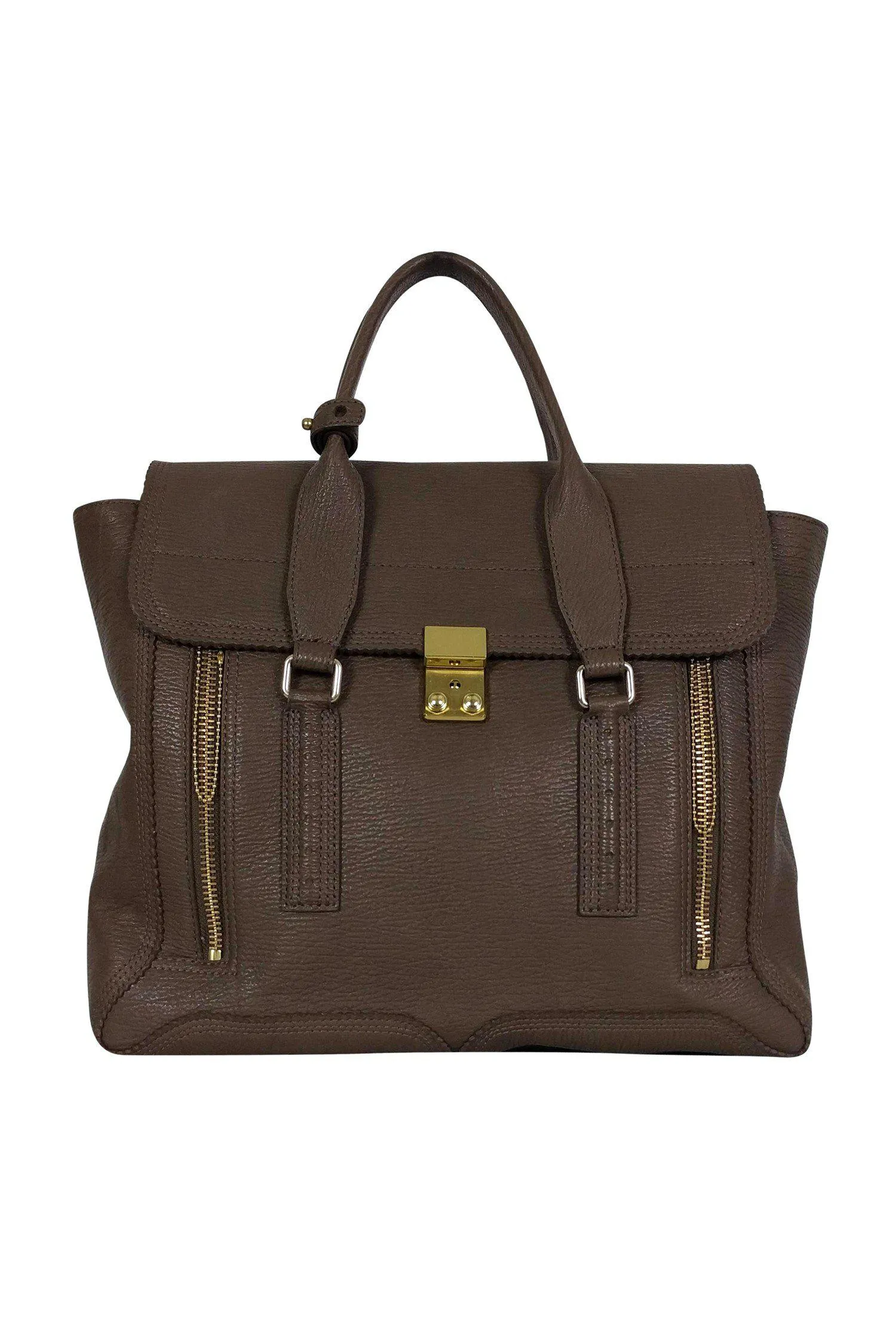 3.1 Phillip Lim - Premium Brown Leather Pashli Satchel Bag