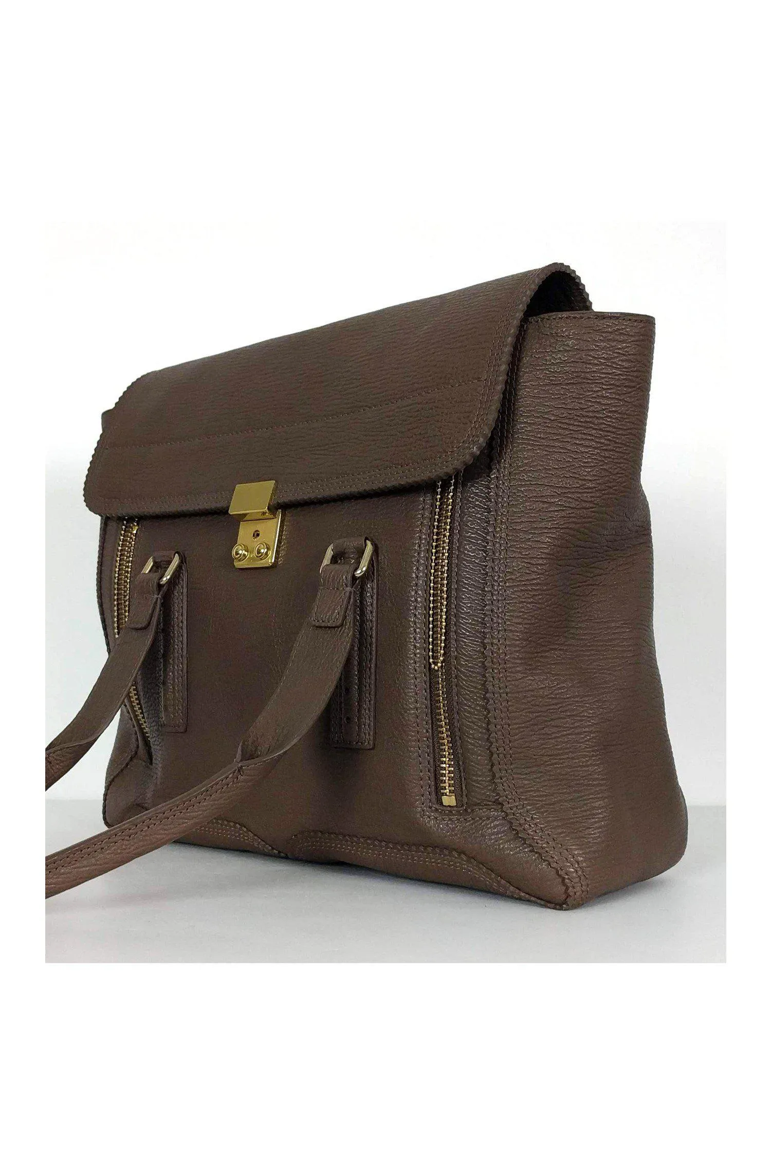 3.1 Phillip Lim - Premium Brown Leather Pashli Satchel Bag