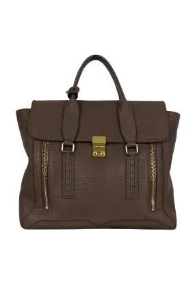 3.1 Phillip Lim - Premium Brown Leather Pashli Satchel Bag