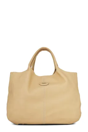 Elegant AGJ Grande Cream Shopping Tote - Spacious & Stylish Eco-Friendly Bag