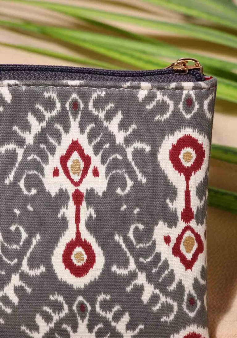 Olive Shaft HandBlock Print Fabric Multiutility Pouch