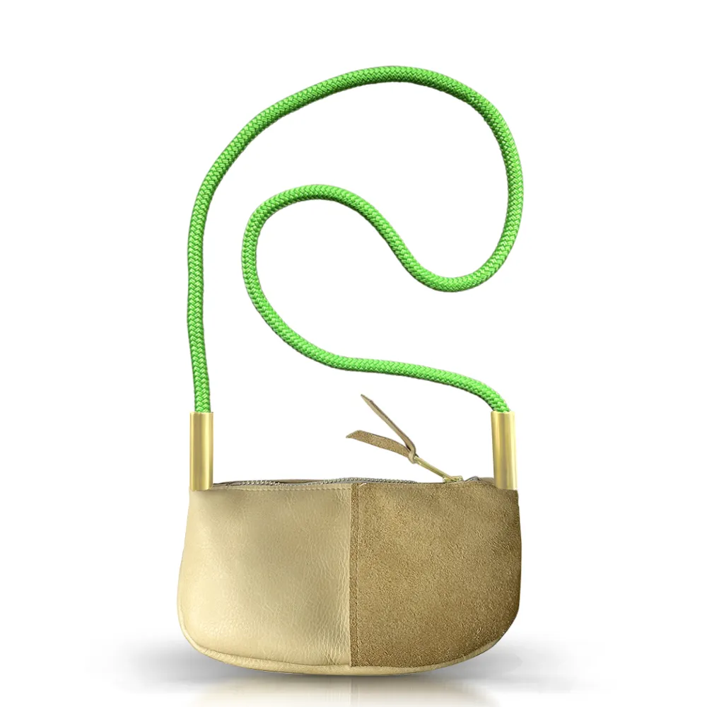 Zip Crossbody in Sand Leather