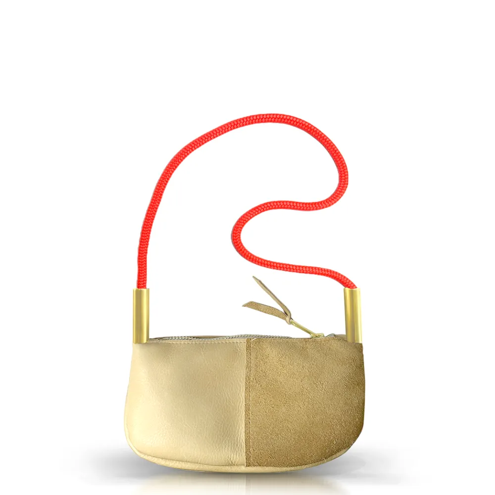 Zip Crossbody in Sand Leather